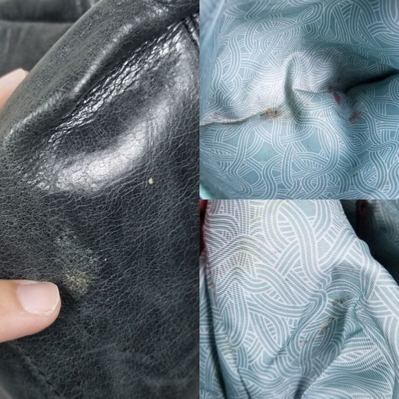 The Sak Y2K 90s Black Leather Zip Top Bohemian Tassle Braid Handle Shoulder Bag - Picture 12 of 12